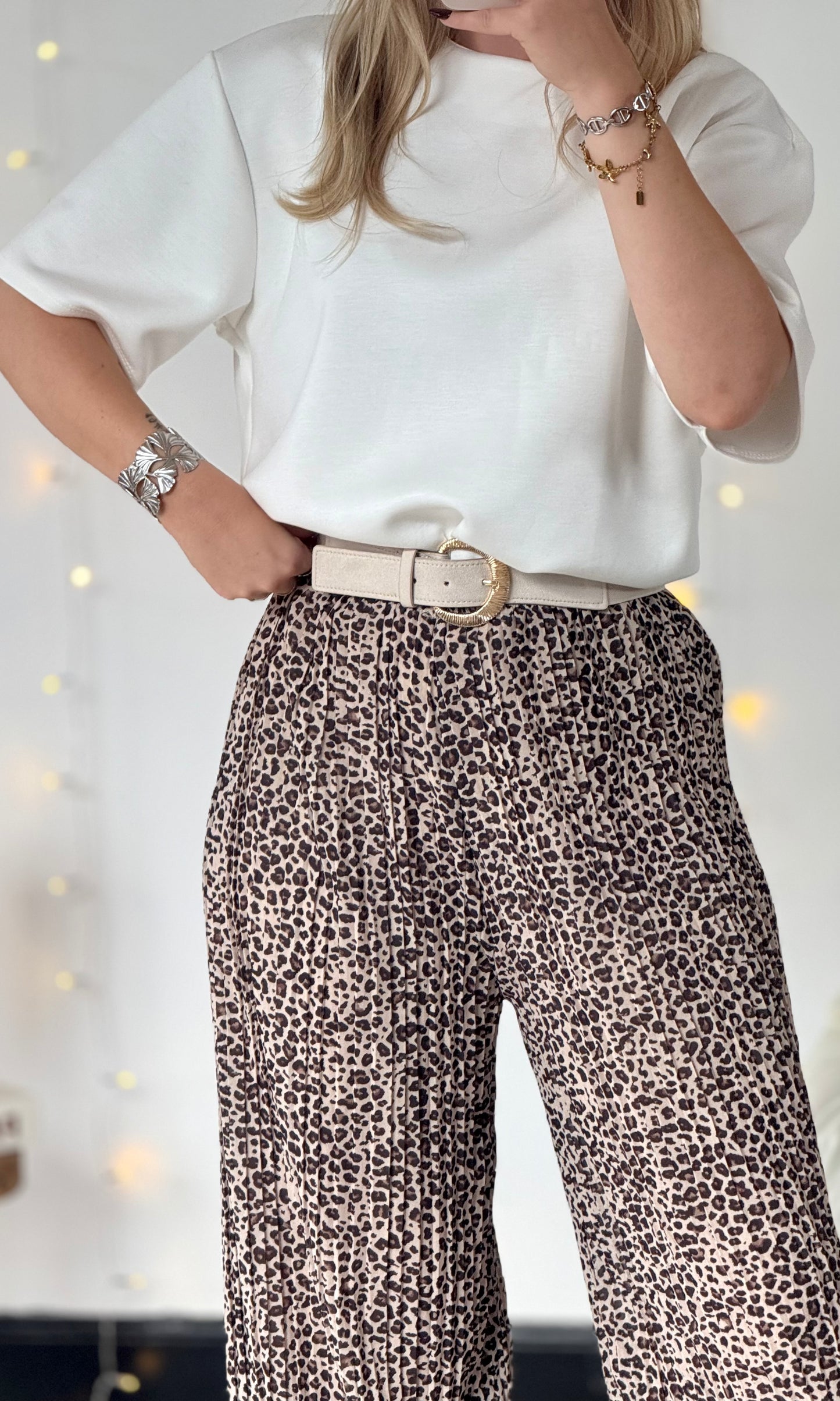 Pantalon plissé LATTE (34-48) 🇮🇹