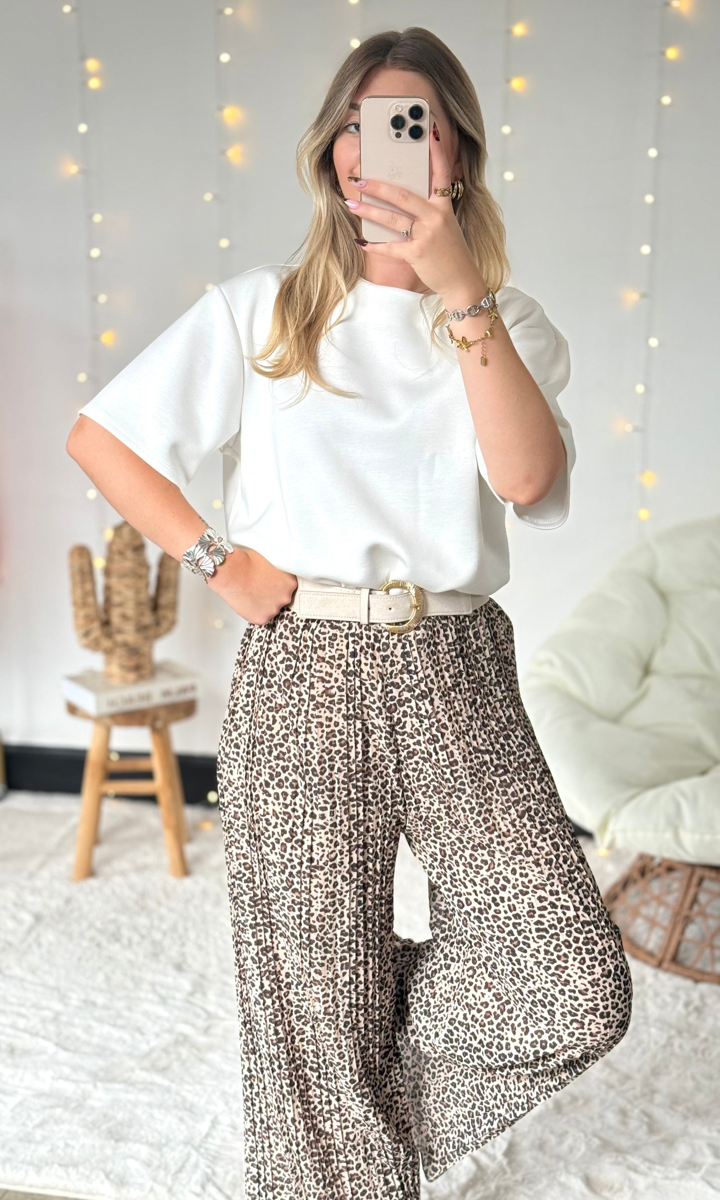 Pantalon plissé LATTE (34-48) 🇮🇹