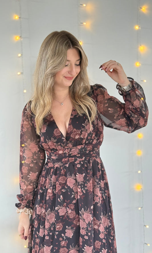 Robe longue fleurie CLEO
