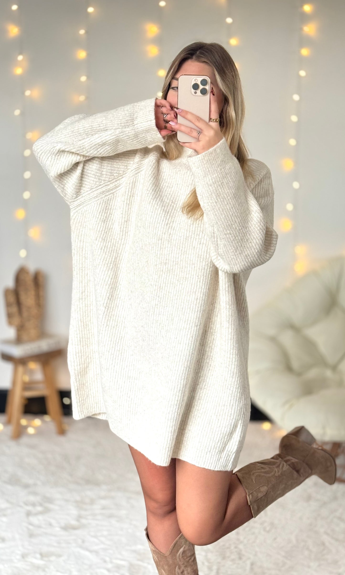 Robe pull écrue MILKY