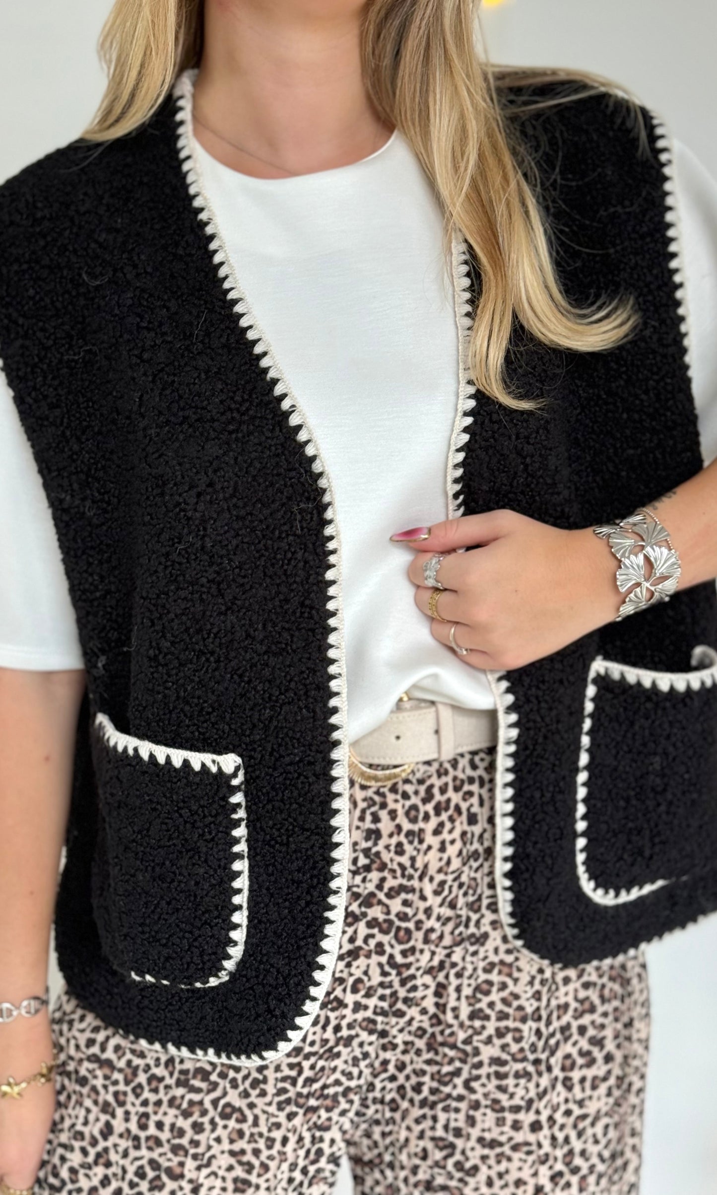 Veste bouclette noire SHEPERD 🇮🇹