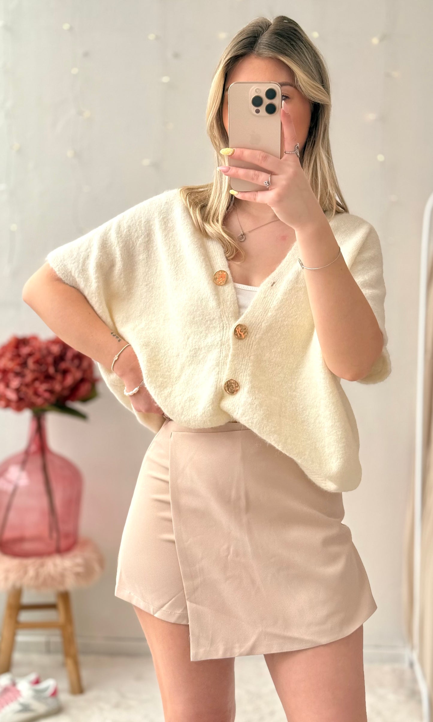 Jupe short beige MINO