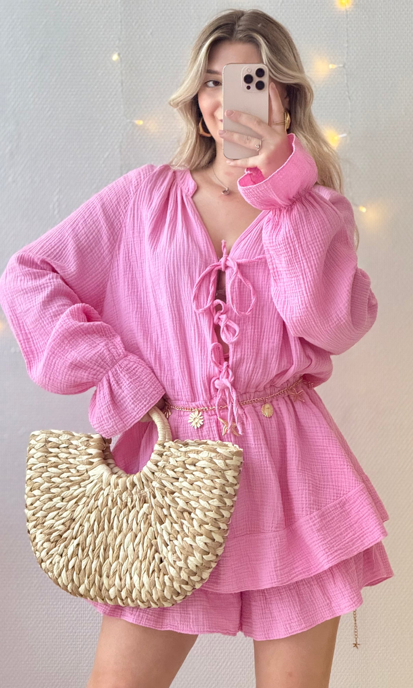 Combishort en gaze de coton LISBOA 🇮🇹