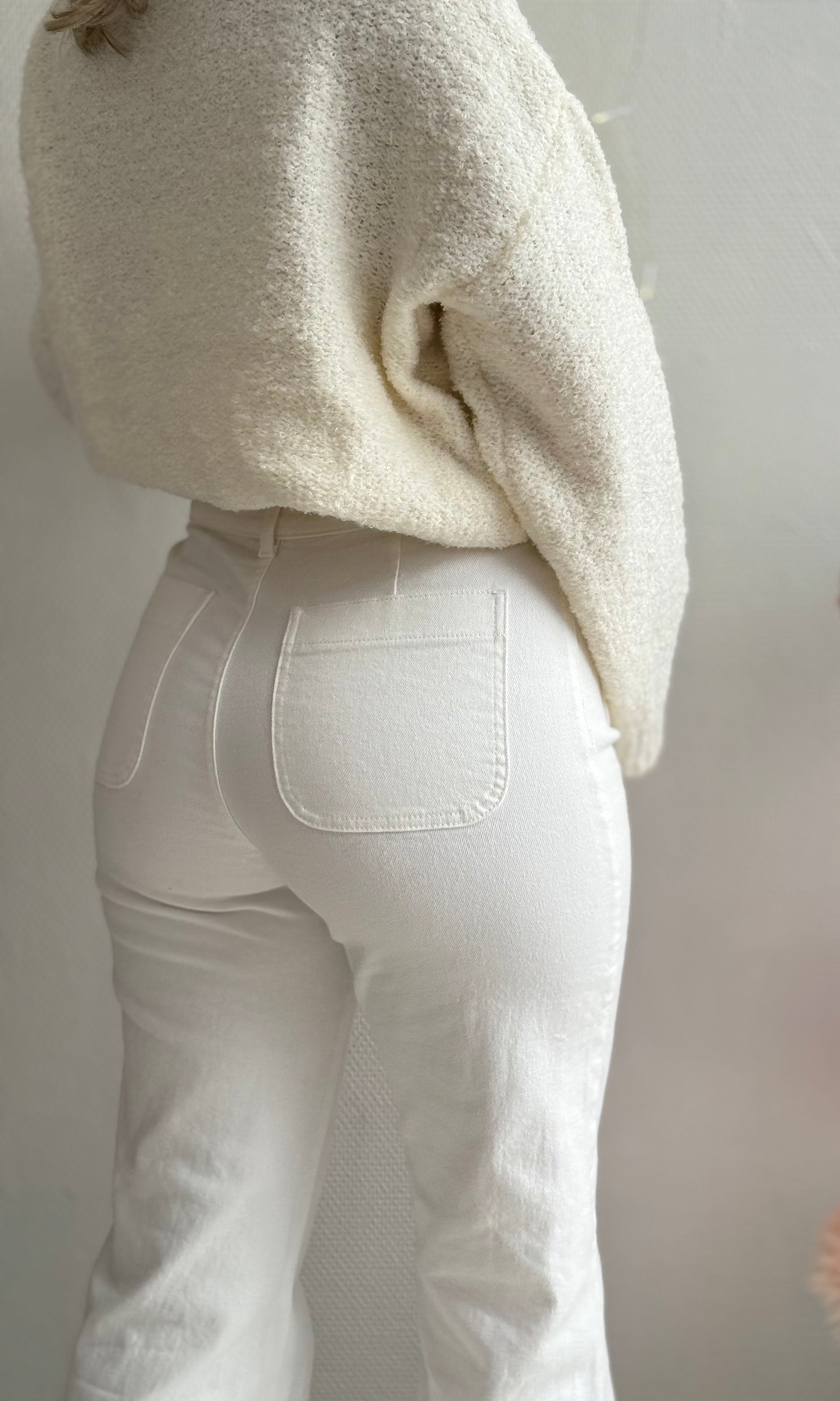 Jean wide blanc OLYMPE